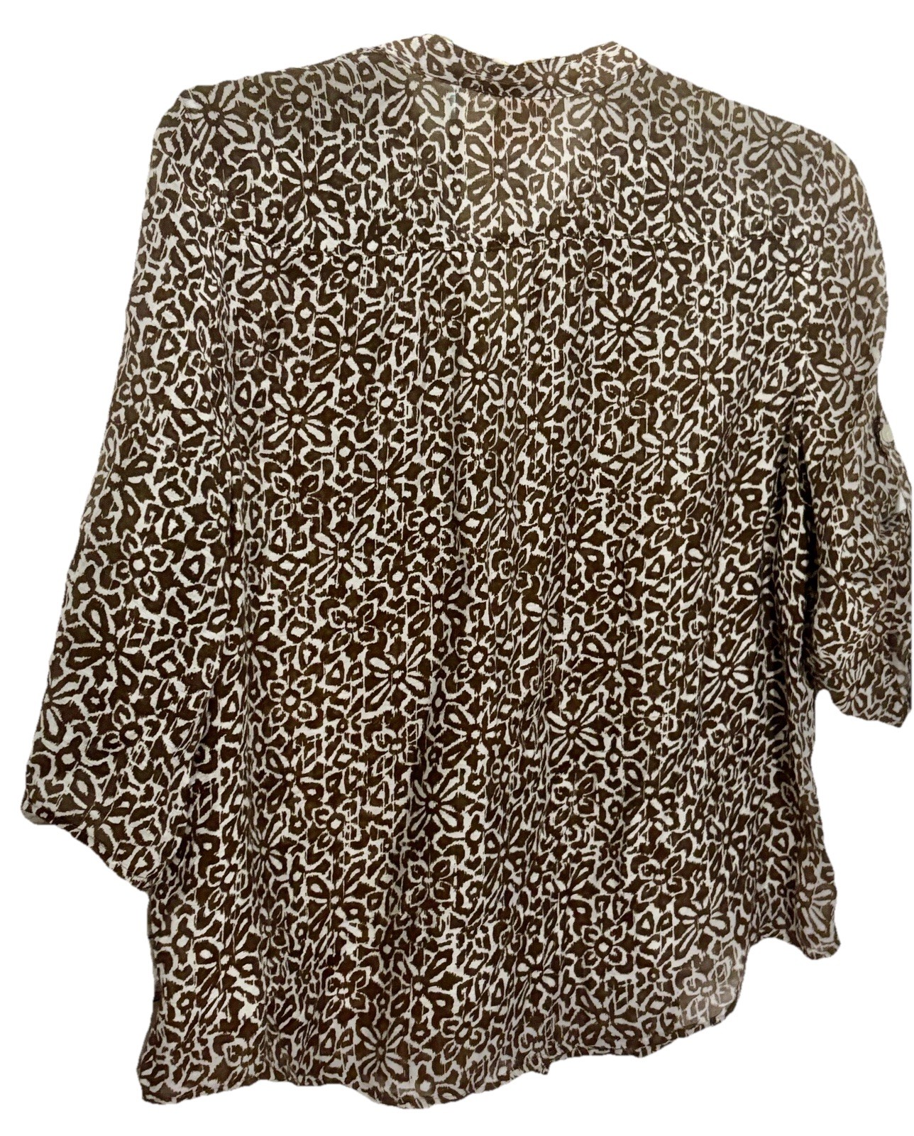 ruby rd petite Blouse Brown  Button Up Lightweigh… - image 13