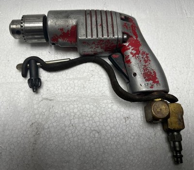 CHICAGO PNEUMATIC CP.981 - VINTAGE Air Powered Rotary Drill Working W/Key