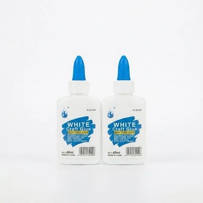 2 x 40 ml weißer Bastelkleber für alle Ihre Bedürfnisse schnelltrocknende Formel