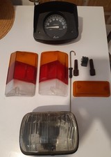 LOTTO RICAMBI FIAT 126  BLACK BROWN SILVER GEMME CONTACHILOMETRI FARO ASTA OLIO