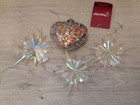 Premier Iridescent Starburst Snowflake, Heart Christmas Tree Ornaments Baubles