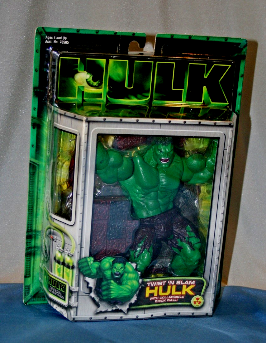 HULK HANDS 動作確認済（2003）Toy biz 2003 Original Box Official Movie “Hulk” Electronic Hulk Hands w