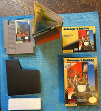 Nobunaga's Ambition NES CIB Complete NEVER UNFOLDED MAP Poster Gold Seal Mint