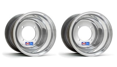 DWT Polished Rear Wheels Rims PAIR 8'' 8x8 Suzuki LT500 LT250 500 250 500R