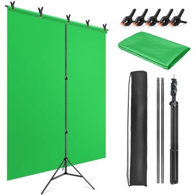 Verstellbarer Greenscreen Ständer 1,5x2m für Chroma Key Streaming