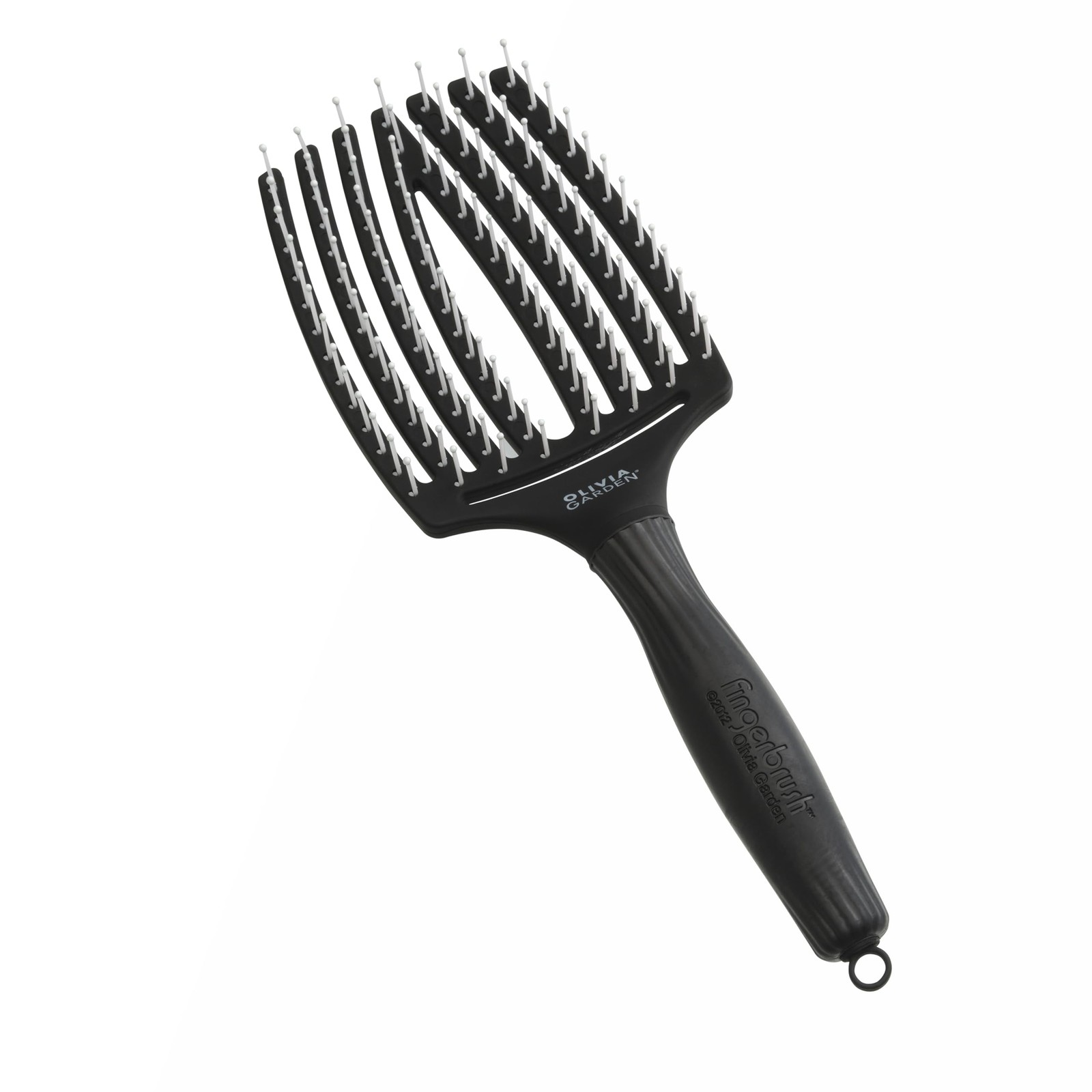 Brosse à cheveux en poils de sanglier Fingerbrush Care Iconic Large Noire démêlante