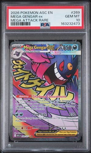 2026 POKEMON ASC EN-ASCENDED HEROES MEGA ATTACK RARE #269 MEGA GENGAR EX PSA 10