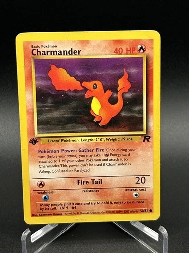 Pokemon TCG Charmander 50/82 Team Rocket Set 1st Edition Vintage