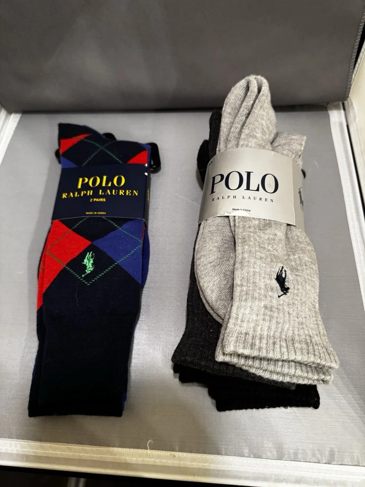 6 Пар новый мужчин Ralph Lauren поло носки 2 пары брюки и 4 пары Crew носки - Изображение 2 из 4