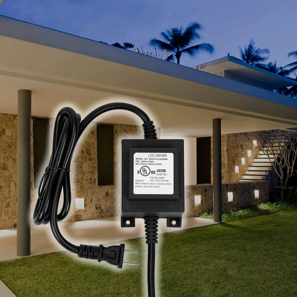 Only Fire Outdoor Landscape Transformer 110/120V to AC 24V/2.5A, 60-Watt Waterpr - Image 2 of 4