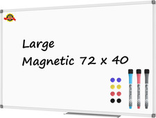 Large 72" X 40" Magnetic Dry Erase Board - Wall Mounted Whiteboard White Board