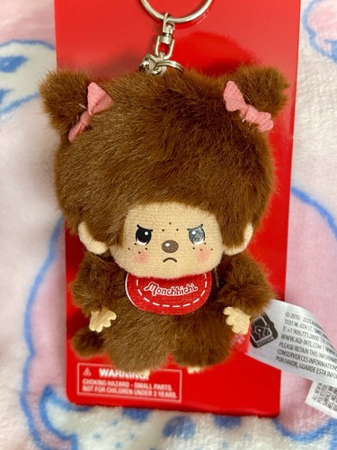 Sekiguchi Monchhichi Classic Girl Angry Monkey Plushie Keychain 4