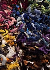 Huge Lot DMC Embroidery Floss Thread 450 Skeins Plus Partial Skeins