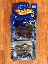 2001-2004 Hot wheels Motorcycles Set of 3  Assorted New on Card