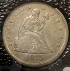 1875 S SEATED LIBERTY TWENTY CENT 20C FINE F