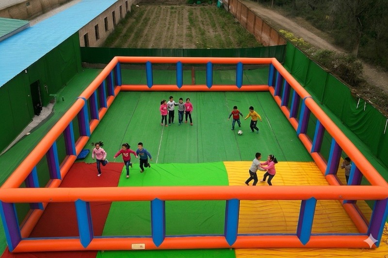 PRO ARENA SERIES Large Inflatable Outdoor Game Arena, Walls & Obstacles