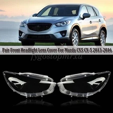 For Mazda CX5 CX-5 2013 2014 2015 Clear Headlight Lens Cover Pair Headlamp Shell