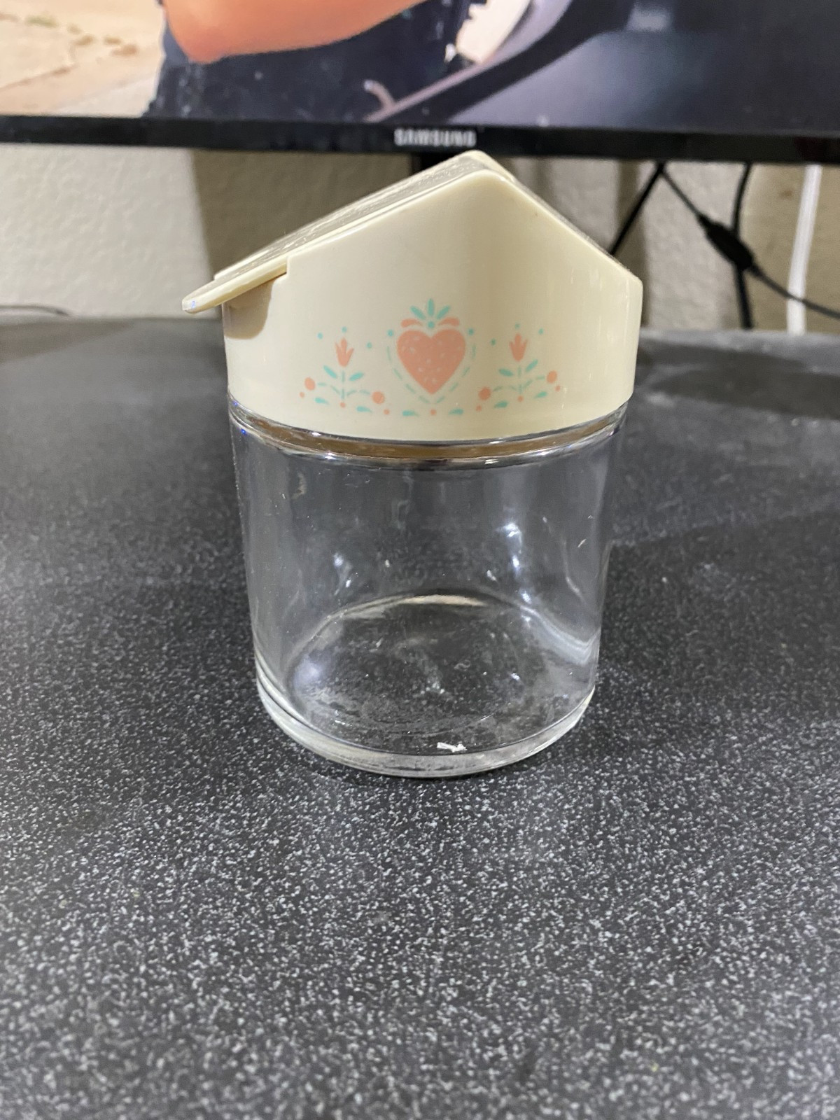 Gemco Corning Ware Corelle Forever Yours Cream Sugar Caddy W/Lids - NO Spoon