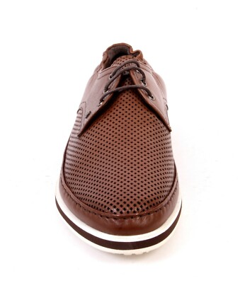 ROBERTO SERPENTINI 1826a Brown Perforated Leather Lace-Up  display picture 2