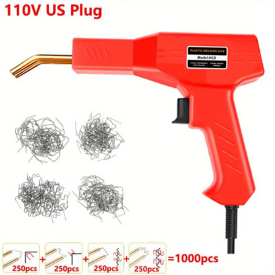 Automotive Bumper Plastic Welding Gun Machine Set Hot Stapler Kit With Nail