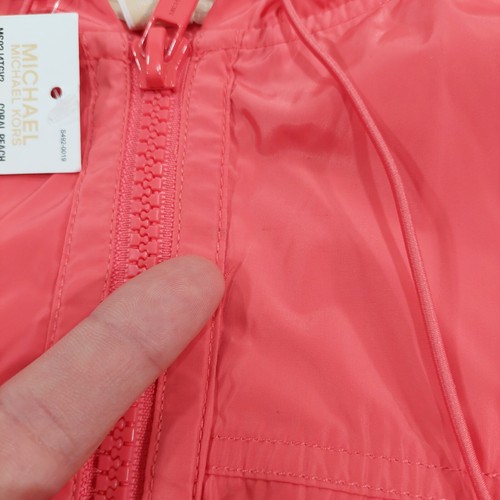 Chaqueta anorak tejida con capucha rosa Michael Michael Kors XXS para mujer (nueva con defectos) - Imagen 10 de 13