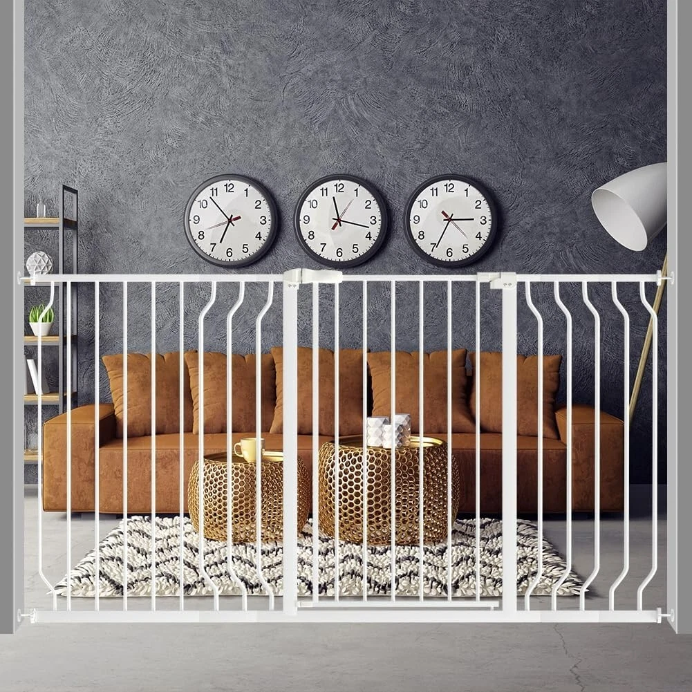 36" Extra Tall Baby Gate for Stairs Doorways, Fits Openings 48.1" to 62.4" wide