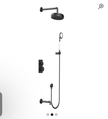 Sani Canada Matte Black Complete Upscale Shower System w/ Rough-in Valve NIB