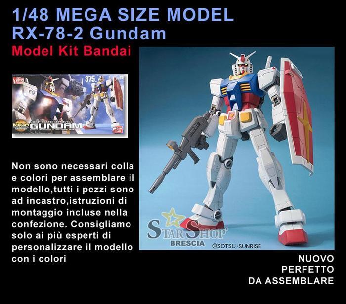 BANDAI 1/48 RX-78-2 ガンダム MEGA SIZE MODEL BANDAI Mega Size Model Gundam 1/48 RX 78-2 Model Kit Ichiban Kuji