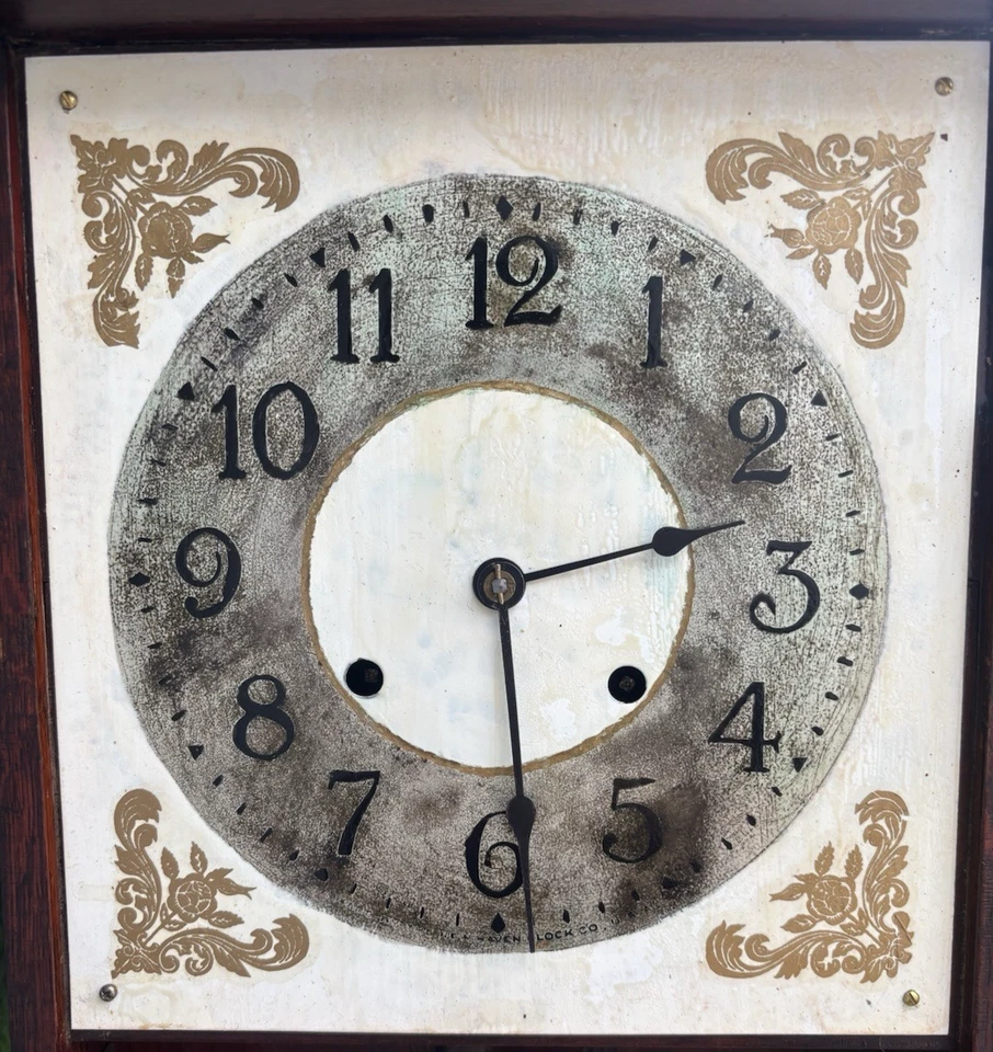Antique 1917 New Haven MIMOSA Model Box Wall Clock - VIDEO - ALL ORIGINAL - Image 3 of 4