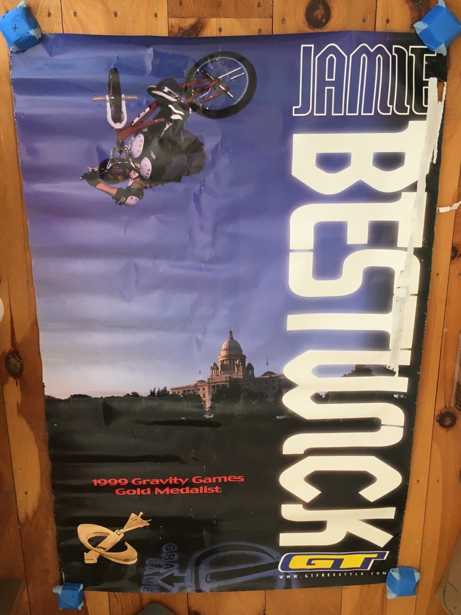 Modèle d'affiche pour le vélo bmx avec homme et vélo | PSD Gratuite
