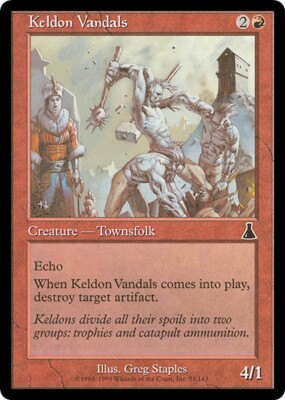 KELDON VANDALS x4 mtg LP Urza's Destiny 4 Common