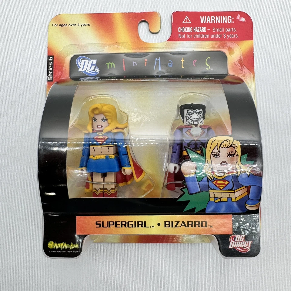 DC Minimates Series 6 Supergirl & Bizarro Figures Art Asylum 2007 New - image 2 of 4