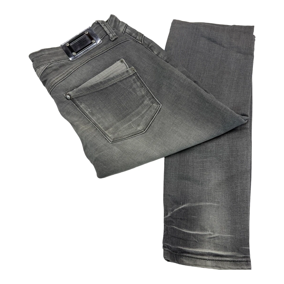 Lady Gaga Womens M 28 29 Jeans Odue Gallery Skinny Gray Light Distress |  eBay