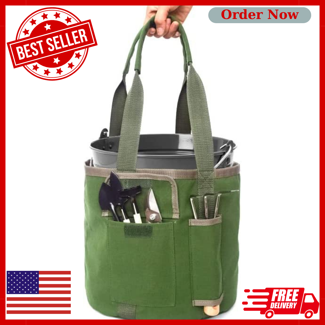 Garden Tools Bucket Bag,Gardening Organizer Tote for Gallon