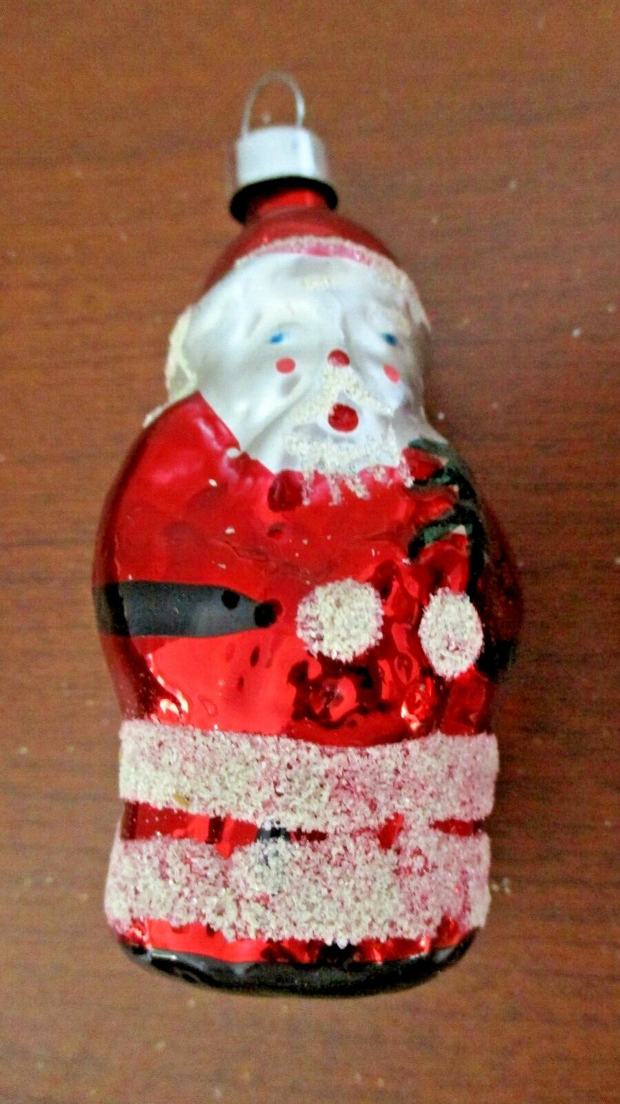 VINTAGE~3.5" BLOWN GLASS SANTA CLAUS CHRISTMAS ORNAMENT | eBay