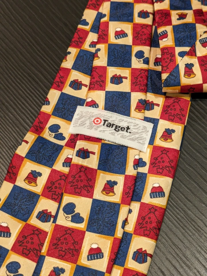 Gravata temática de Natal vintage Target ~ Excelente estado ~ 100% poliéster  - Imagem 2 de 3