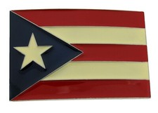 Puerto Rico Flag Belt Buckle Western Rodeo Puerto Rican Men Women Style Square