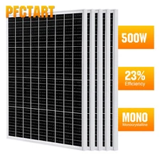 PFCTART 500W 12V Monocrystalline Solar Panel RV Camping Caravan Home Off Grid US