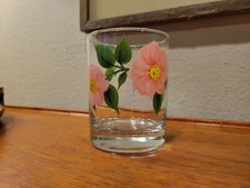 Franciscan 🌺DESERT ROSE🌺Double Old-Fashion Glass - 12 oz - 4 1/4" - GREEN STEM