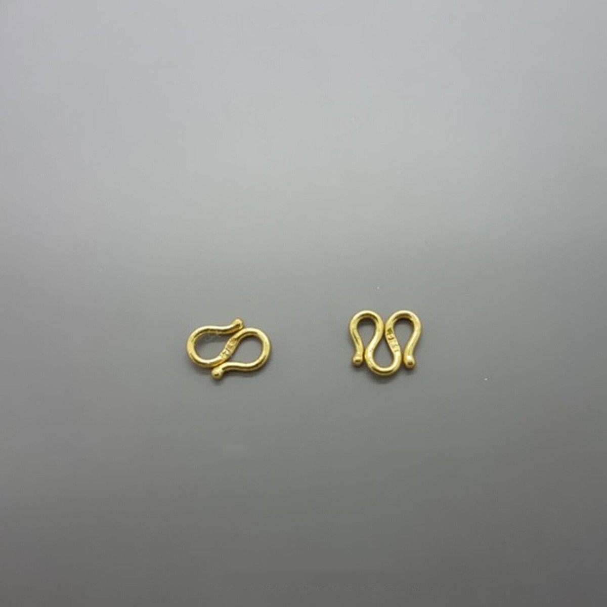 1pcs Pure 999 24K Yellow Gold M S O Clasp Connector For