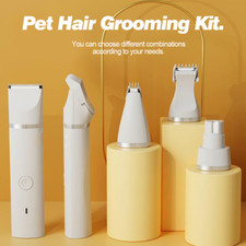 Dog Cat Pet Grooming Kit Rechargeable Cordless Electric Hair Clipper Trimmer Set