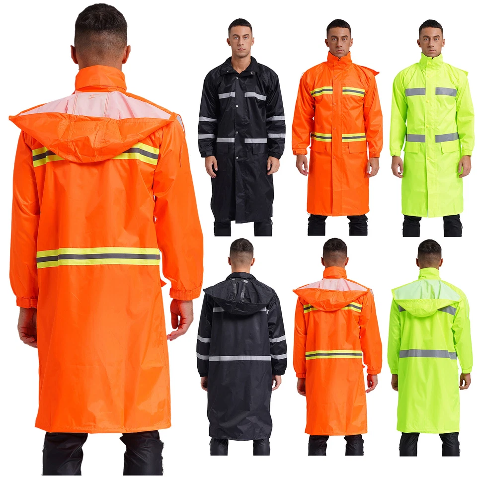 Unisex Jacket Lightweight Hooded Outfits Raincoat Traveling Pants Rainwear PVC - Image 3 of 3