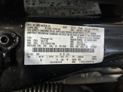 2012-2018 Ford Focus Passenger Right Rear Side Door Power Window - Picture 8 of 12