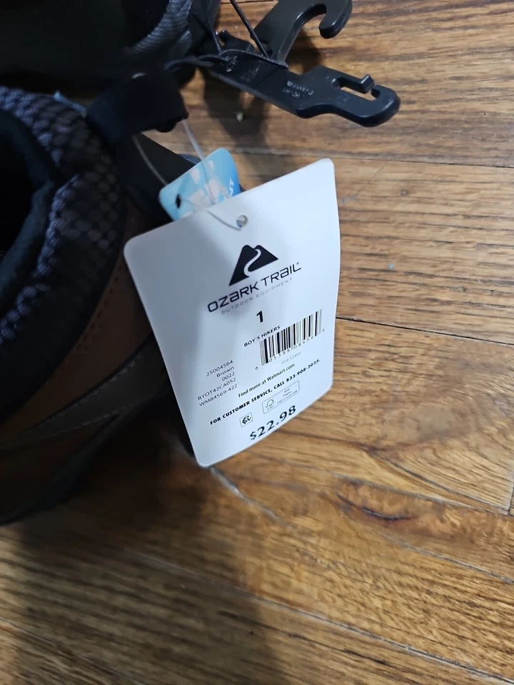 Botas Ozark Trail meninos caminhantes crianças tamanho 1 repelente de água novas com etiquetas - Imagem 4 de 4