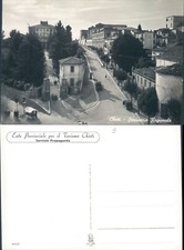 CHIETI ANNI 50 BELLA PANORAMICA CON CARRETTO & AUTO D'EPOCA A PARCHEGGIO-65156