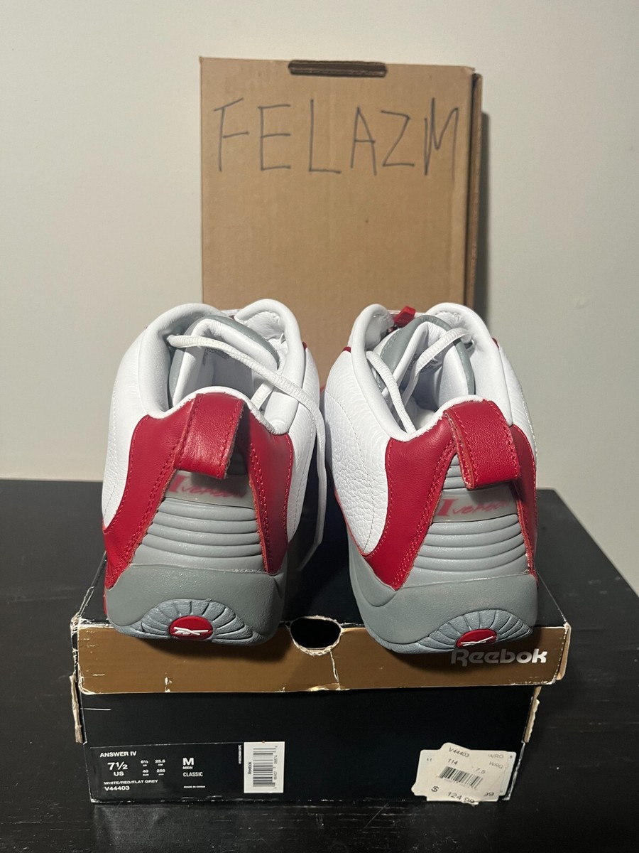 2012 REEBOK ANSWER IV 4 ALLEN IVERSON WHITE / RED V44403