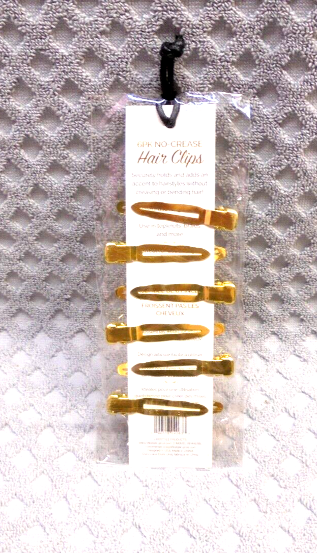Revive Metal Hair Clips Barrettes No Crease 6 Pack Gold  display picture 2