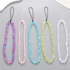 Mobile Strap Phone Charm Beads Chain Jewelry Crystal Anti-Lost Phone Lanyard   