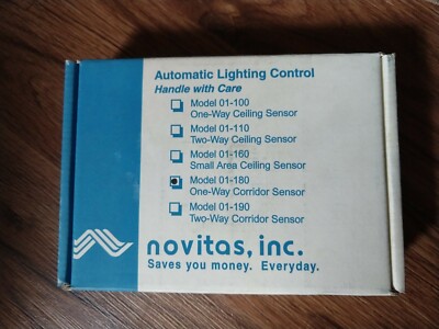 Qty:10 Novitas 01-180 Ultrasonic One-Way Occupancy Sensor Motion Detector 01180