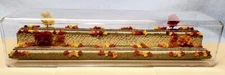 Z SCALE 16" 2-LEVEL TRACK -FALL FOLIAGE SCENE-DISPLAY CASE -FOR ANY Z TRAIN